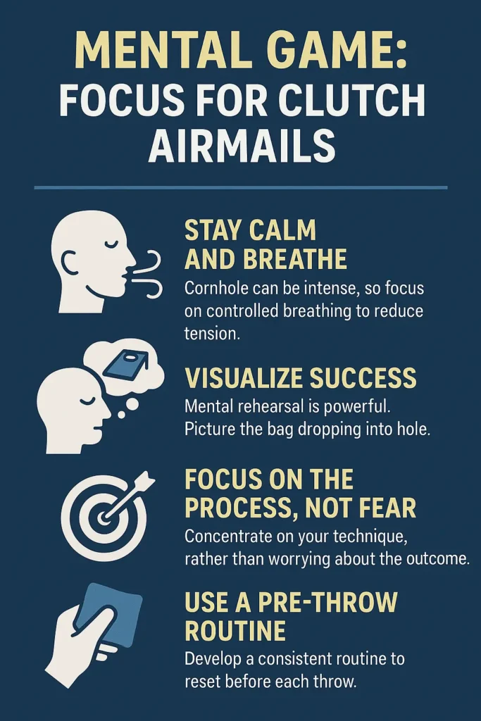 Follow these steps to execute a perfect airmail shot in cornhole