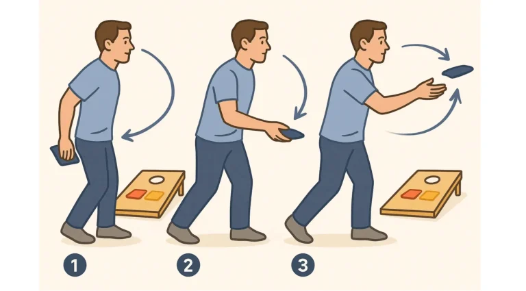 Master the cornhole toss process from biomechanics to bag quality and their effect on cornhole technique