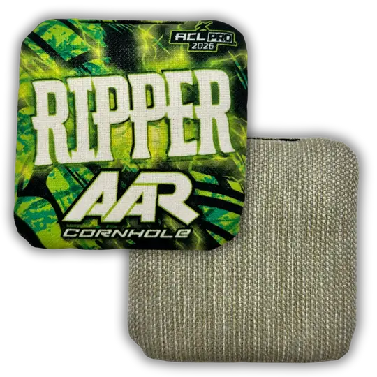 AAR Cornhole Ripper, ACL Pro 2026 edition featuring bold green and black design with textured fabric back.