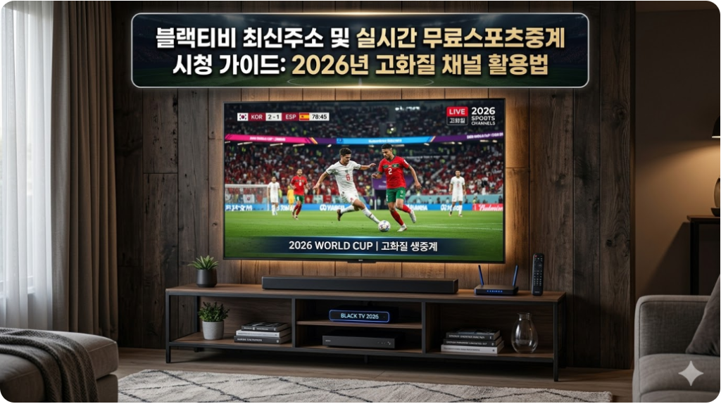 블랙티비 최신주소 및 실시간 무료스포츠중계 시청 가이드: 2026년 고화질 채널 활용법 블랙티비 최신주소 및 실시간 무료스포츠중계 시청 가이드: 2026년 고화질 채널 활용법